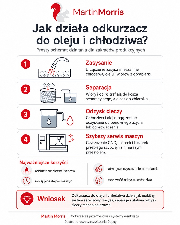 Jak działa odkurzacz do oleju i chłodziwa
