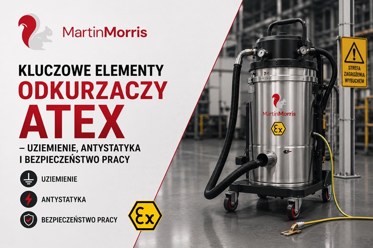 Kluczowe elementy odkurzaczy ATEX – uziemienie, antystatyka i bezpieczeństwo pracy
